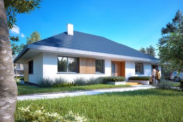  Projekt domu Gwiazdka (BSA2350) - projekt domu parterowego - Zdjęcie 3