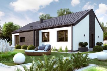  Projekt domu KA231 SZ (PKT1281) - projekt domu parterowego - Zdjęcie 2