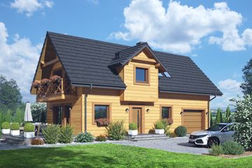  Projekt domu Janowo ag dws (KRP2709) - projekt domu parterowego z poddaszem - Zdjęcie 1