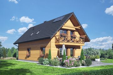  Projekt domu Janowo ag dws (KRP2709) - projekt domu parterowego z poddaszem - Zdjęcie 2