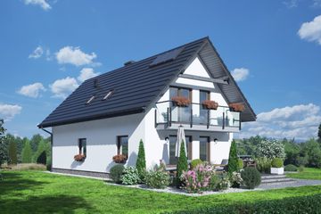  Projekt domu Janowo ag m (KRP2708) - projekt domu parterowego z poddaszem - Zdjęcie 2