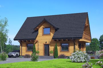  Projekt domu Miłowo a3 dw (KRP2707) - projekt domu parterowego z poddaszem - Zdjęcie 1