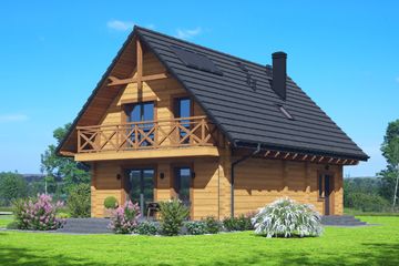  Projekt domu Miłowo a3 dw (KRP2707) - projekt domu parterowego z poddaszem - Zdjęcie 2