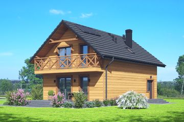  Projekt domu Miłowo a3 dws (KRP2706) - projekt domu parterowego z poddaszem - Zdjęcie 2