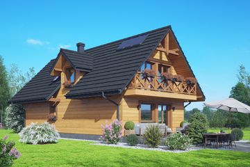  Projekt domu Osieczno ag dws (KRP2705) - projekt domu parterowego z poddaszem - Zdjęcie 2