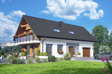  Projekt domu Świecie ag m (KRP2703) - projekt domu parterowego z poddaszem - Zdjęcie 1