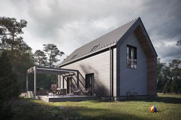  Projekt domu Polny - drewniany (GDE1042) - projekt domu parterowego - Zdjęcie 4