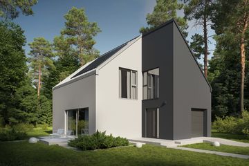  Projekt domu Samowystarczalny Duo-line (LOB1013) - projekt domu parterowego z poddaszem - Zdjęcie 1