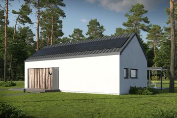  Projekt domu Samowystarczalny L-line (LOB1012) - projekt domu parterowego - Zdjęcie 2