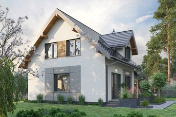  Projekt domu Tosia Nano (1861) (KRD2993) - projekt domu parterowego z poddaszem - Zdjęcie 2
