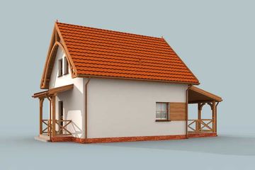  Projekt domu Orlean 3 C dom mieszkalny, całoroczny (SLN2814) - projekt domu parterowego z poddaszem - Zdjęcie 4