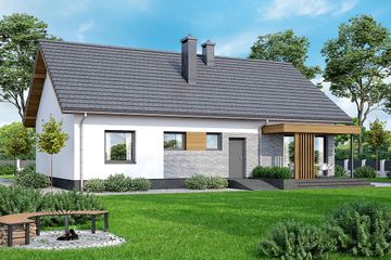  Projekt domu Calma Plus (WOF1206) - projekt domu parterowego - Zdjęcie 4