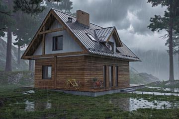  Projekt domu Kubuś 2 - drewniany (GDE1048) - projekt domu parterowego z poddaszem - Zdjęcie 7