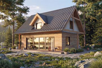  Projekt domu Kubuś 2 - drewniany (GDE1048) - projekt domu parterowego z poddaszem - Zdjęcie 8