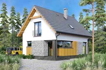  Projekt domu Carino modern (WOF1207) - projekt domu parterowego z poddaszem - Zdjęcie 5