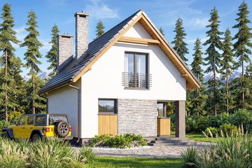  Projekt domu Carino modern (WOF1207) - projekt domu parterowego z poddaszem - Zdjęcie 3