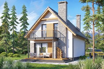  Projekt domu Carino modern (WOF1207) - projekt domu parterowego z poddaszem - Zdjęcie 4