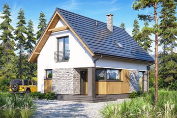  Projekt domu Carino modern (WOF1207) - projekt domu parterowego z poddaszem - Zdjęcie 1