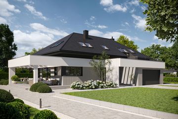  Projekt domu NewHouse 703 (KRZ1068) - projekt domu parterowego z poddaszem - Zdjęcie 4