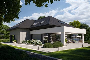  Projekt domu NewHouse 703 (KRZ1068) - projekt domu parterowego z poddaszem - Zdjęcie 6