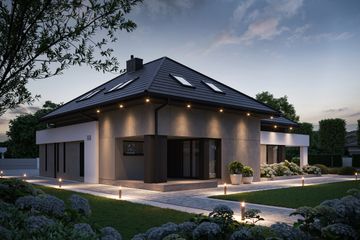  Projekt domu NewHouse 703 (KRZ1068) - projekt domu parterowego z poddaszem - Zdjęcie 7