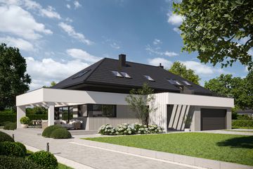  Projekt domu NewHouse 703 (KRZ1068) - projekt domu parterowego z poddaszem - Zdjęcie 16