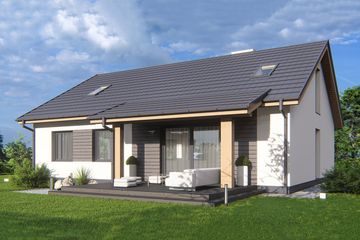  Projekt domu Elsa b (WRD3156) - projekt domu parterowego z poddaszem - Zdjęcie 2