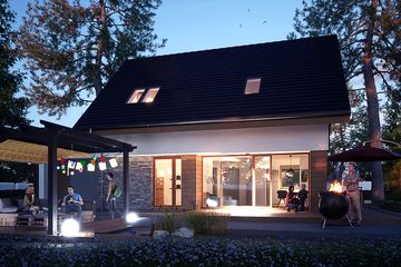  Projekt domu Morwa z garażem 1-st. [A] (WRF2390) - projekt domu parterowego z poddaszem - Zdjęcie 4