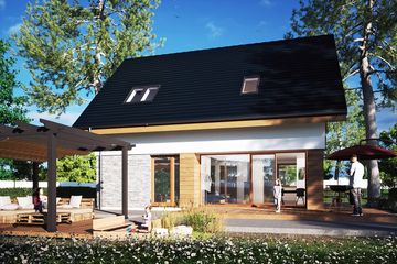  Projekt domu Morwa bez garażu [B] (WRF2391) - projekt domu parterowego z poddaszem - Zdjęcie 3