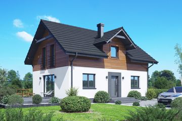  Projekt domu Cedry a3 (KRP2712) - projekt domu parterowego z poddaszem - Zdjęcie 1