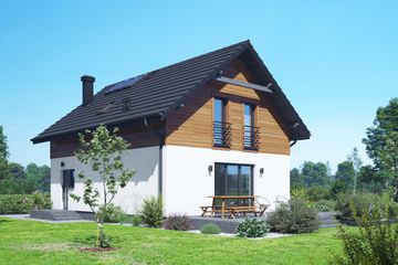  Projekt domu Cedry a3 (KRP2712) - projekt domu parterowego z poddaszem - Zdjęcie 2