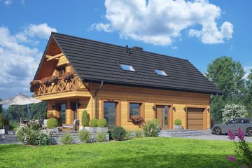  Projekt domu Świecie ag dws (KRP2715) - projekt domu parterowego z poddaszem - Zdjęcie 1