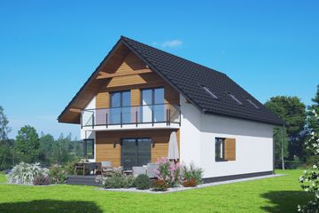  Projekt domu Żarowo 39 m (KRP2719) - projekt domu parterowego z poddaszem - Zdjęcie 2