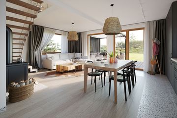  Projekt domu Erna 2 drewniana (BSE1232) - projekt domu parterowego z poddaszem - Zdjęcie 5