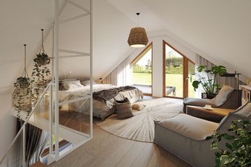  Projekt domu Erna 2 drewniana (BSE1232) - projekt domu parterowego z poddaszem - Zdjęcie 9