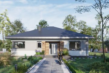  Projekt domu Kwadra Prima (1857) (KRD3001) - projekt domu parterowego - Zdjęcie 2