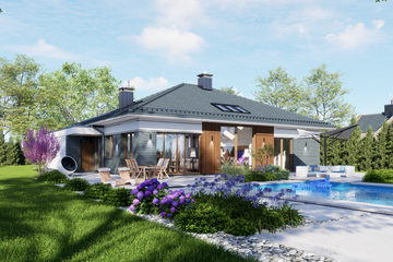  Projekt domu Domidea 7 (WAC1118) - projekt domu parterowego - Zdjęcie 1