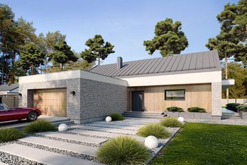  Projekt domu Nori 2 (BSE1233) - projekt domu parterowego - Zdjęcie 1