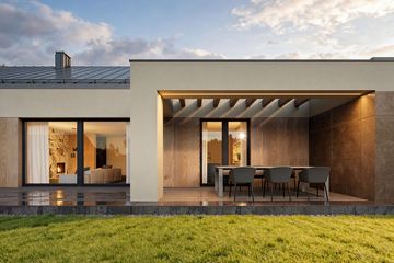 Projekt domu Ella - parterowy dom o powierzchni 144,26 m², dach dwuspadowy - ujęcie 3