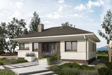  Projekt domu Felek (1748) (KRD3007) - projekt domu parterowego - Zdjęcie 1