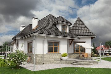  Projekt domu Harfa (277) (KRD1080) - projekt domu parterowego z poddaszem - Zdjęcie 2