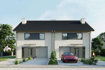  Projekt domu Kalipso 3 - bliźniak LLL (WRD3127) - projekt domu z pełnym piętrem - Zdjęcie 1