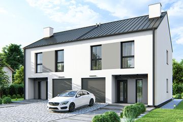  Projekt domu Milan 2 - bliźniak LP (WRD3124) - projekt domu z pełnym piętrem - Zdjęcie 1