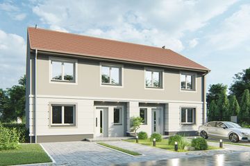  Projekt domu Norbert 2 - bliźniak LLL (WRD3122) - projekt domu z pełnym piętrem - Zdjęcie 4