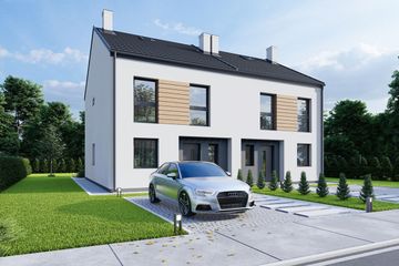  Projekt domu Lidia - bliźniak LLL (WRD3110) - projekt domu z pełnym piętrem - Zdjęcie 1