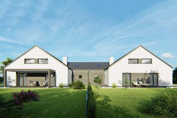  Projekt domu Mandalorian B - bliźniak LLL (WRD3130) - projekt domu parterowego z poddaszem - Zdjęcie 2