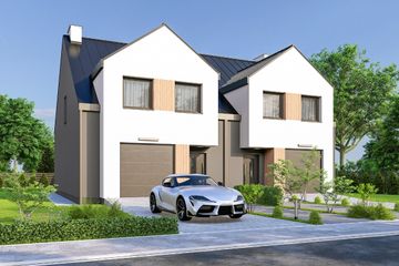  Projekt domu Melodia B2 - bliźniak PLP (WRD3120) - projekt domu parterowego z poddaszem - Zdjęcie 1