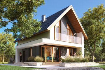  Projekt domu Kruszyna (BSA2352) - projekt domu parterowego z poddaszem - Zdjęcie 1