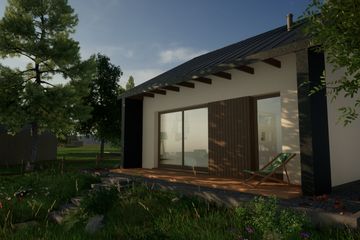  Projekt domu eko Typowy 74 (KKE1067) - projekt domu parterowego - Zdjęcie 3