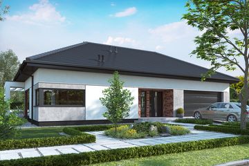  Projekt domu KA164 T (PKT1290) - projekt domu parterowego - Zdjęcie 1